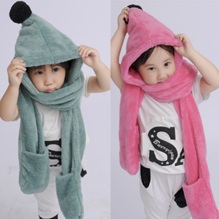 Korean New Scarf Gloves Three-Piece Scarf Three-Piece Set Warm Parent-Child Couple Scarf Children's Hat
