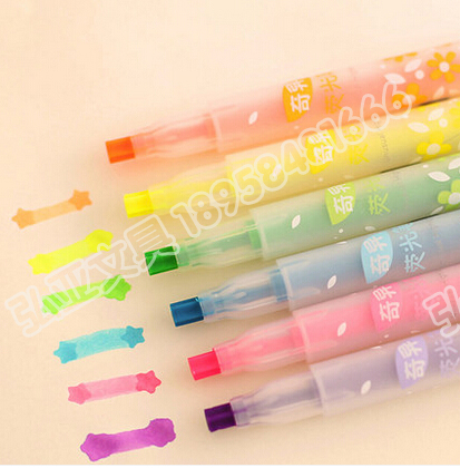 Creative Star Highlighter Cute Pen Tip Bizarre fluorescent marker pen Seal pen