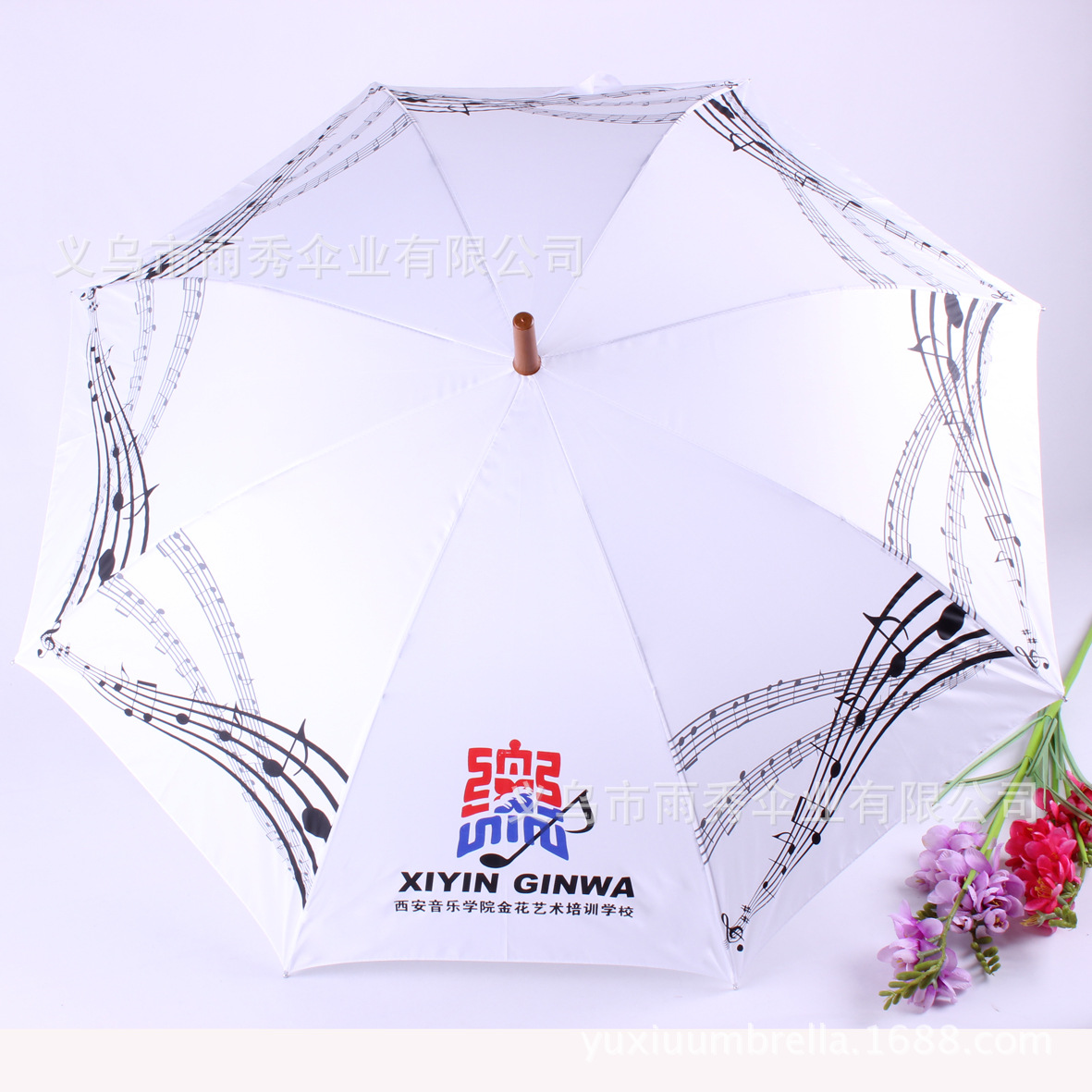Wholesale and custom-made high-quality printed automatic straight pole umbrellas for school gifts and advertising umbrellas Specification image
