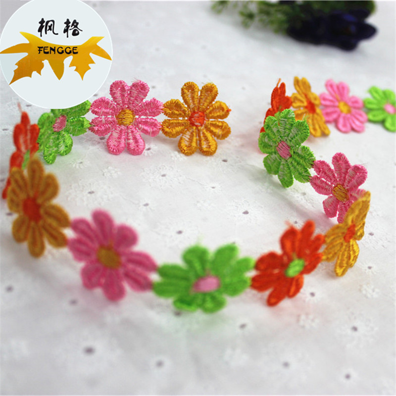 Factory direct sales of high-quality five-color flower lace accessories, best-selling items Specification image