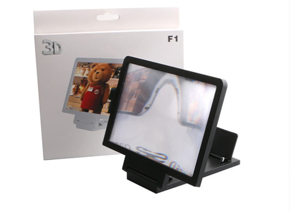 3D手机视频放大镜 折叠便携式手机屏幕高清放大器 手机支架产品图