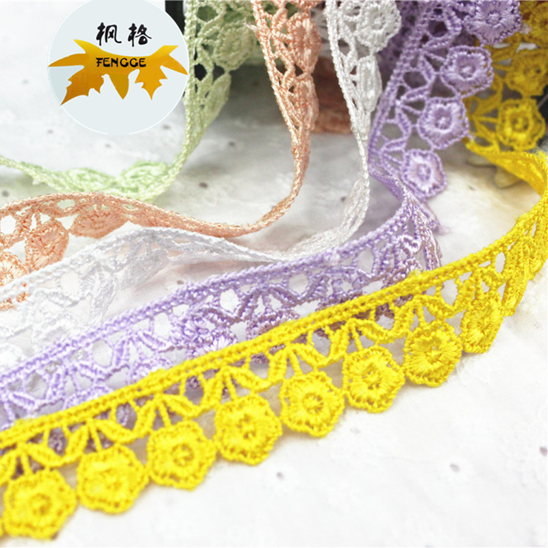 Factory direct sales of high-quality plum blossom-shaped lace accessories, which can be dyed as required Specification image