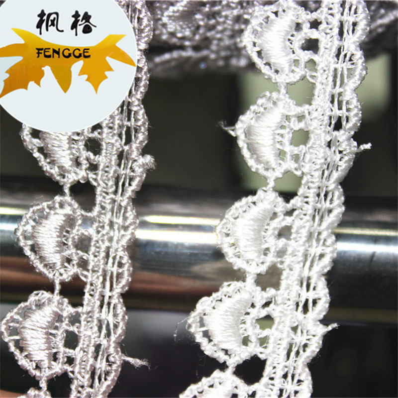 厂家直销 优质涤纶桃心型花边辅料 DIY布料