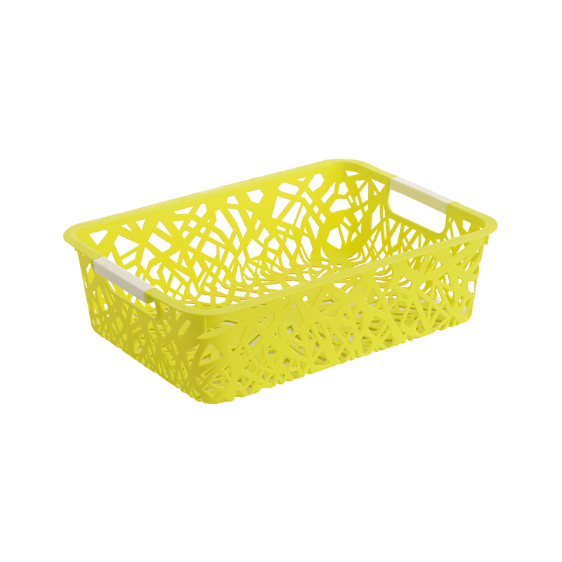厂家直销 糖果色鸟巢收纳筐镂空加厚塑料收纳篮 桌面收纳筐产品图
