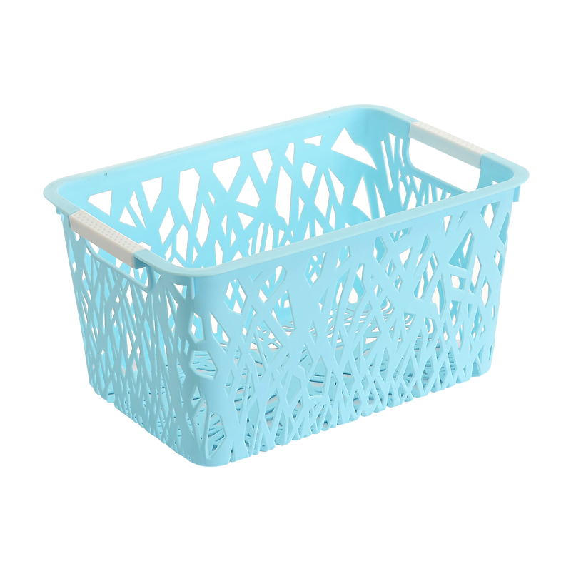 厂家直销 糖果色鸟巢收纳筐镂空加厚塑料收纳篮 桌面收纳筐细节图