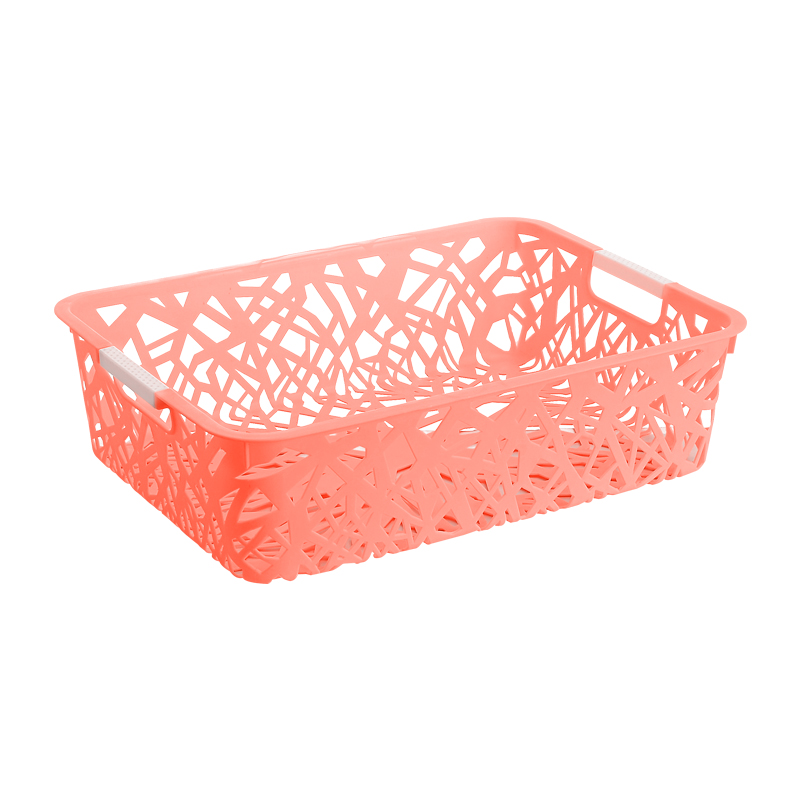 厂家直销 糖果色鸟巢收纳筐镂空加厚塑料收纳篮 桌面收纳筐