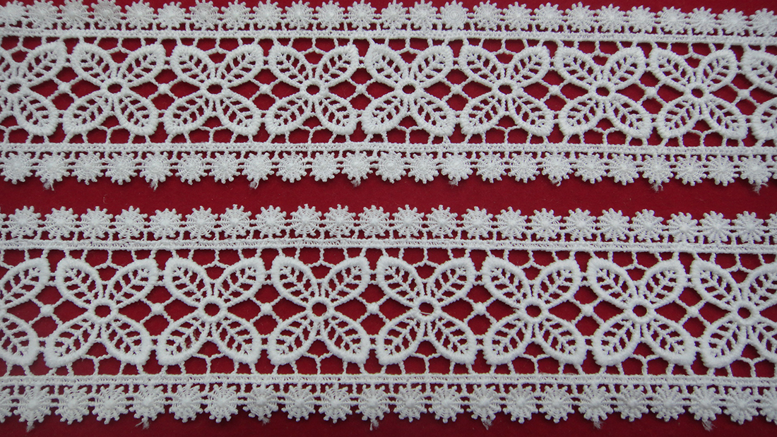 Lace, milk silk, accessories, lace, clothing, embroidery, collar flowers, water-soluble lace Application Scenario