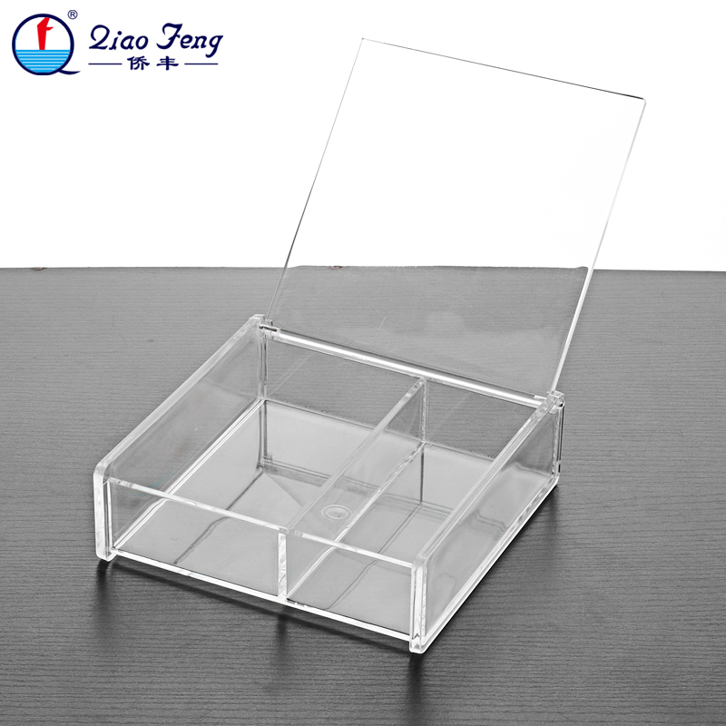 Qiaofeng Transparent Crystal Storage Box for Skin Care Products Remote Control Storage Desktop Organization Box SF-1027. Application Scenario