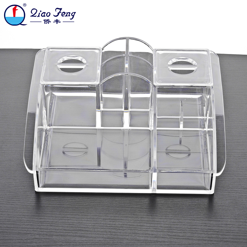 Qiaofeng Cosmetic Box Transparent Jewelry Box Multi-functional Cosmetics Storage Box SF-1280 Application Scenario