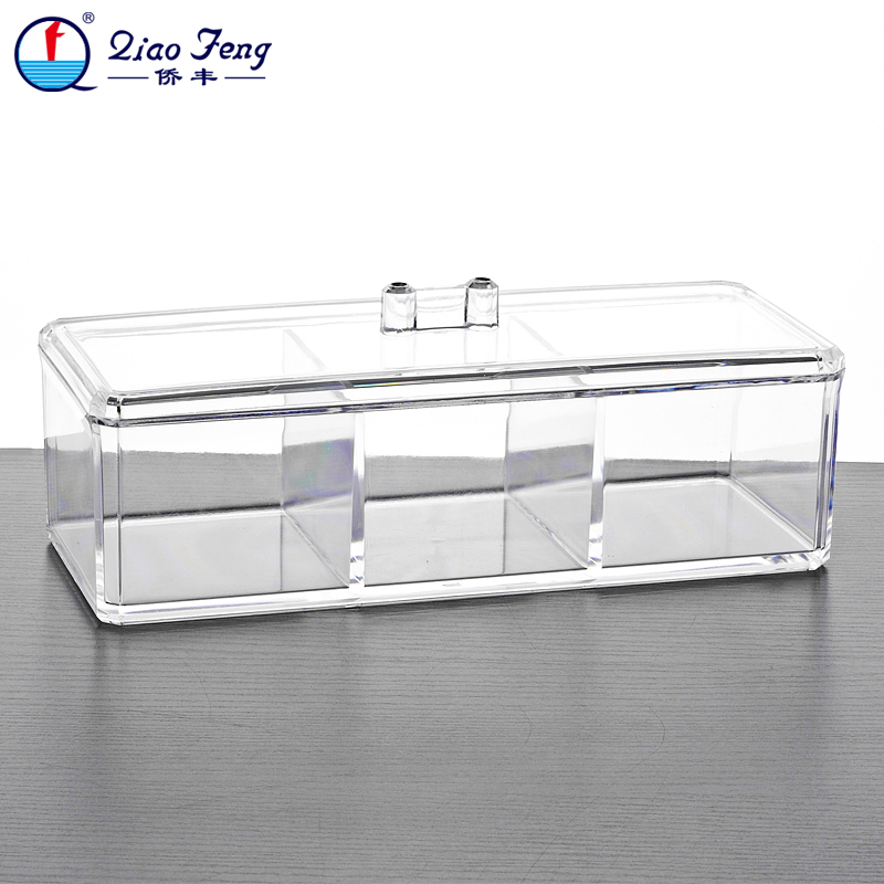 Qiaofeng Transparent Cosmetics Storage Box, Small Items Storage Box, Bathroom Remote Control SF-1171-1. Application Scenario