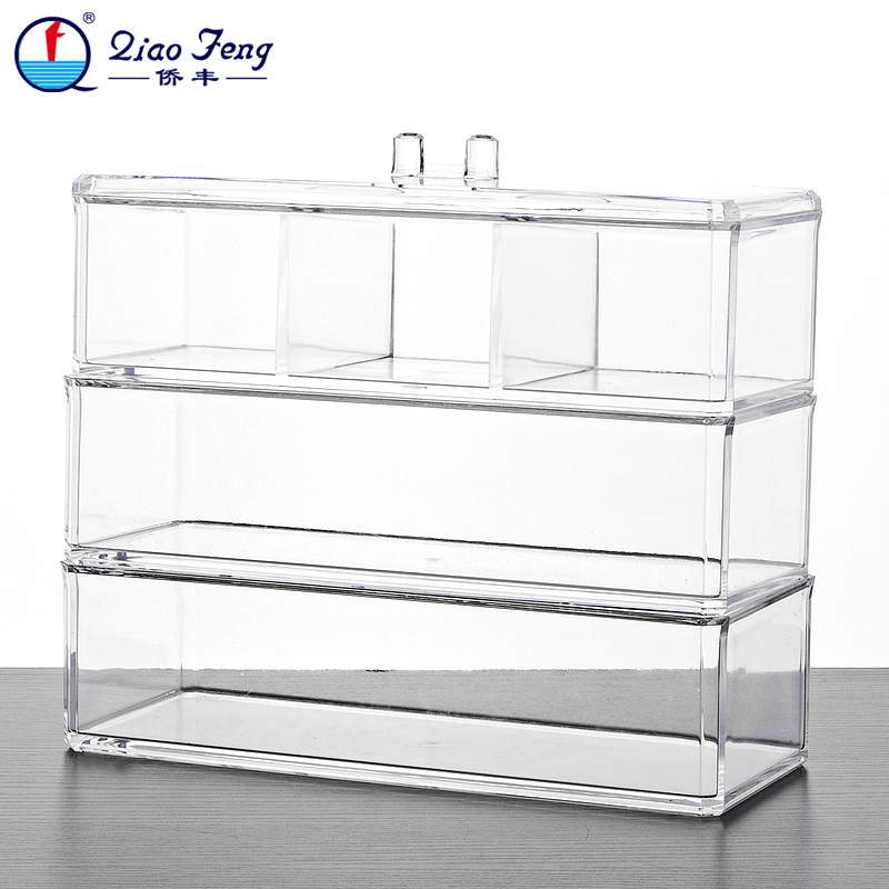Qiaofeng Crystal Jewelry Storage Box, Small Item Storage Box, Transparent Cosmetic Box 1173-1 Application Scenario