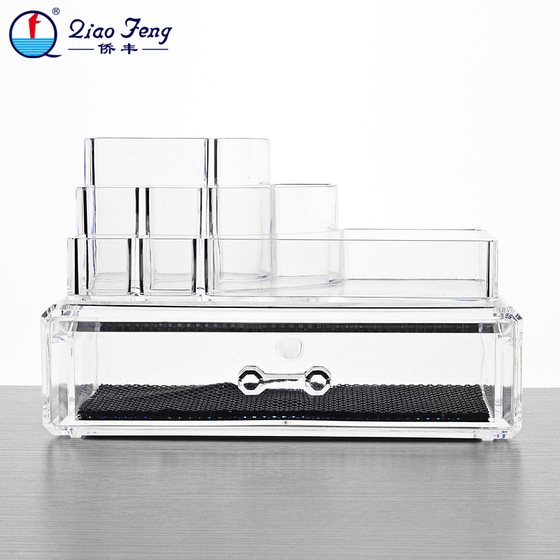 Qiaofeng Korean Colorful Transparent Crystal Cosmetics Storage Box and Jewelry Organization Box with Drawers 1061. details Picture