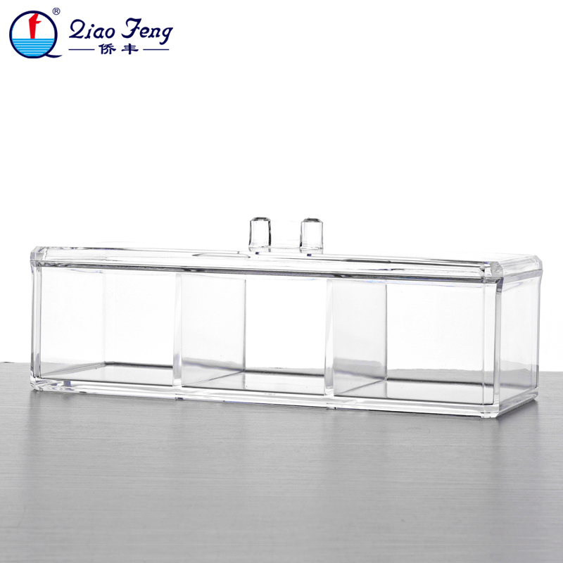 Qiaofeng Transparent Cosmetics Storage Box, Small Items Storage Box, Bathroom Remote Control SF-1171-1. details Picture