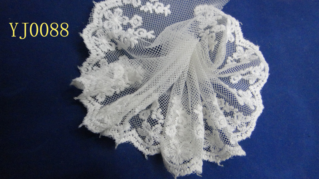 Lace, lace mesh fabric, lace embroidery, lace, cotton thread, water-soluble lace accessories details Picture