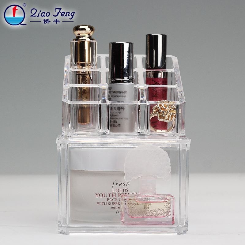 Qiaofeng cosmetics box Jewelry box jewelry box/Transparent crystal cosmetics box