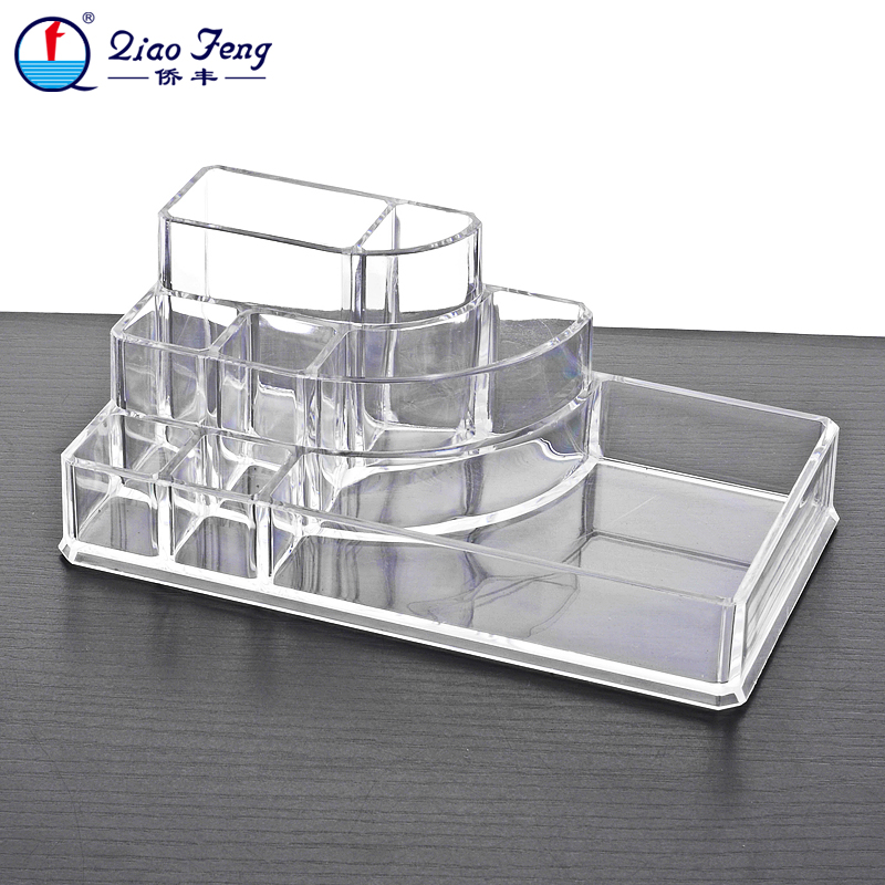 Qiaofeng acrylic storage box with transparent crystal multi-compartment cosmetics storage.." Box 1036 Specification image
