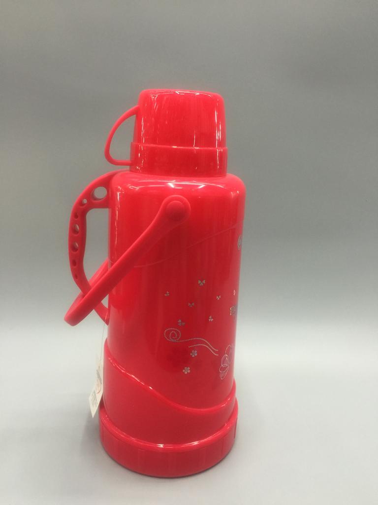 The old-fashioned household thermos and insulated cup have a plastic shell and a glass inner liner details Picture