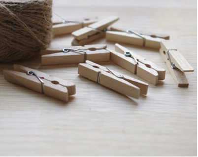 厂家直销 彩色小木夹子 木质DIY手工装饰照片夹 3.5cm产品图
