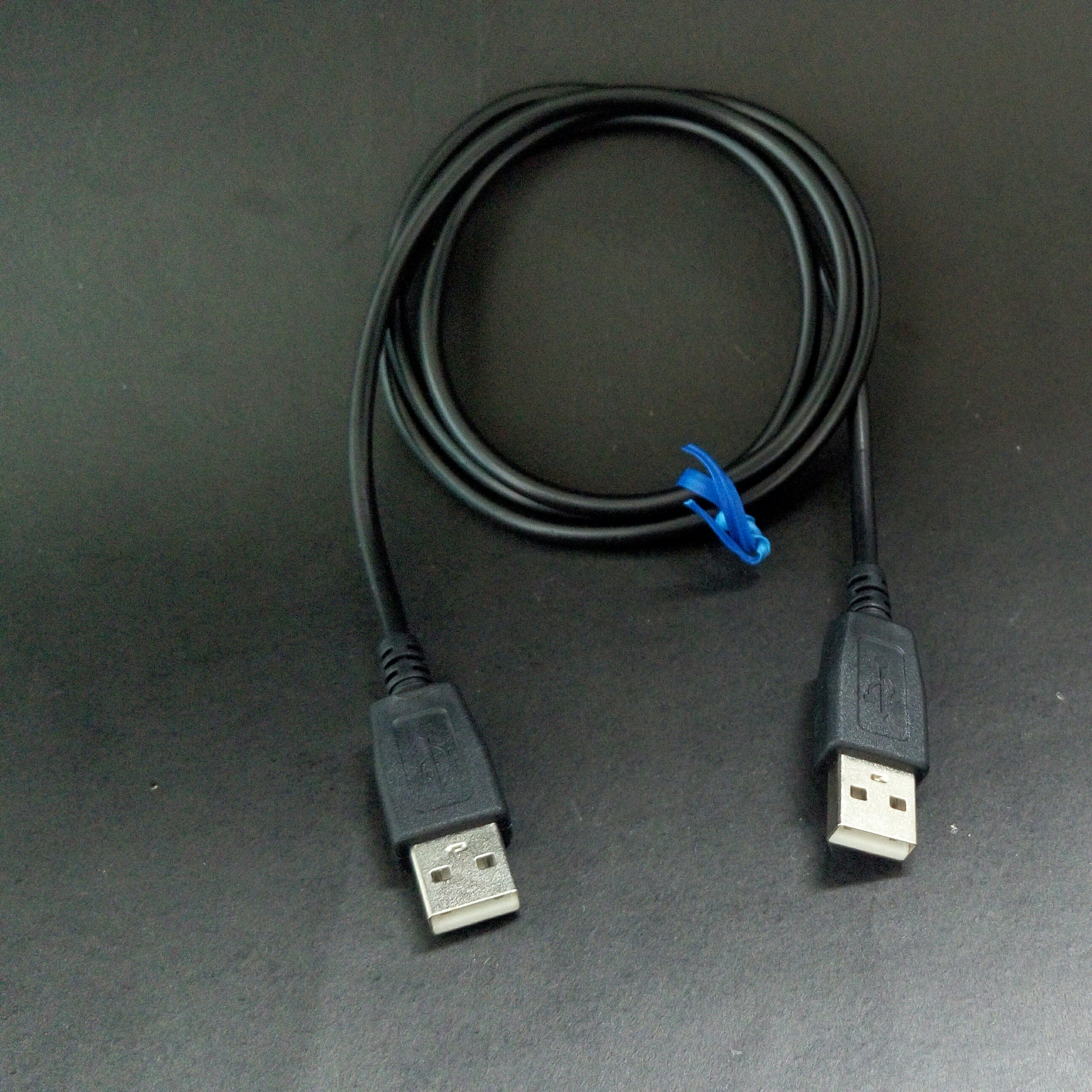 车载MP3数据线 双头USB 公对公线 车用数据线1米