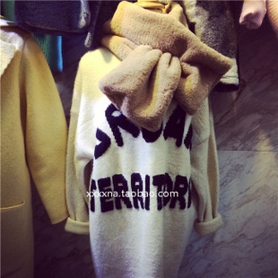 Foreign Trade New Fur Female Korean Version Of Temperament Socialite Cross Thickened Warm Imitation Fur Fur Bib Scarf details Picture