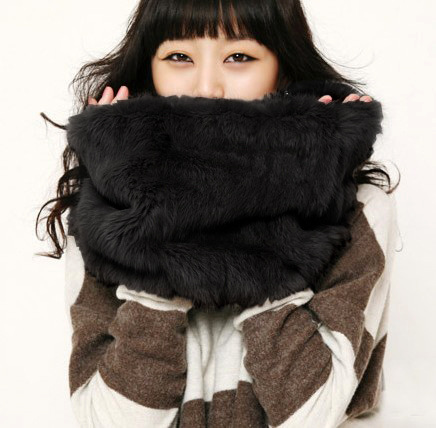 2016 Foreign Trade Korean Scarf Imitation Fur Bib Set Fur Scarf Multi-Color Boutique Special Specification drawing
