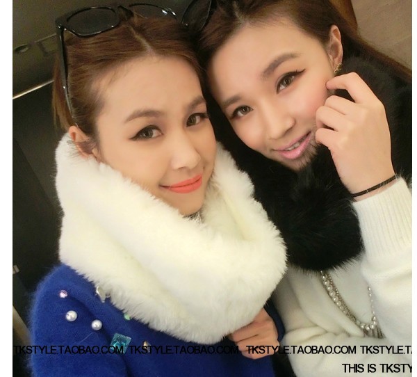 2016 Foreign Trade Korean Scarf Imitation Fur Bib Set Fur Scarf Multi-Color Boutique Special