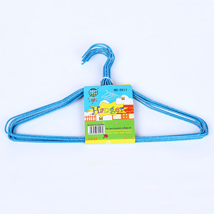 工厂批发0517浸塑铁衣架浸塑衣架防滑无痕衣架铁衣