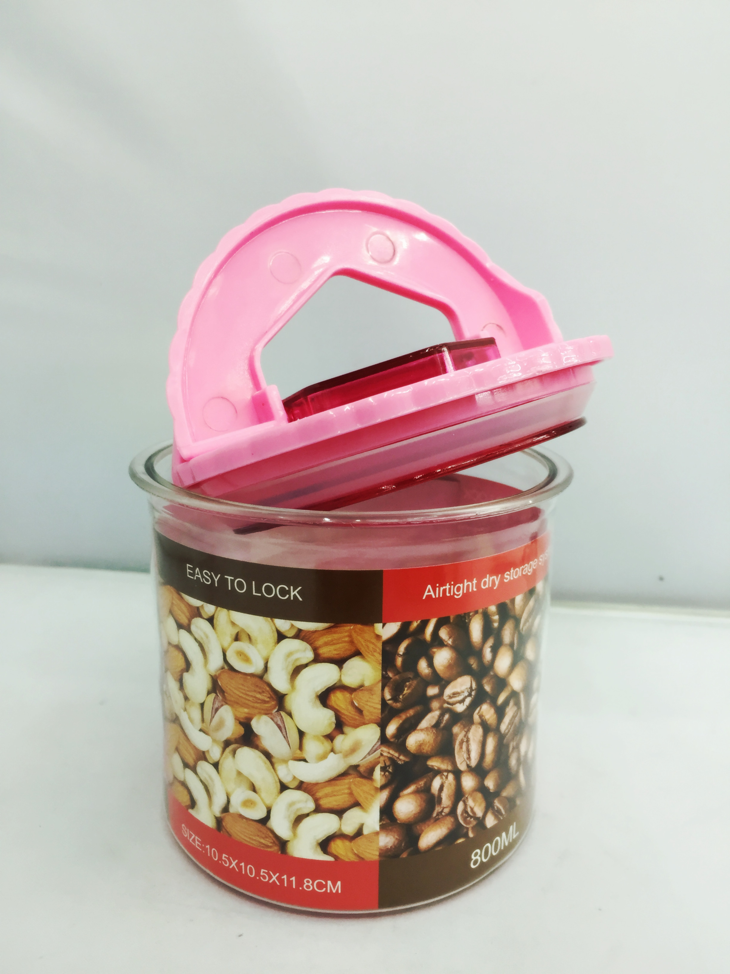 New Sealed Jar Plastic Easy Button Jar Candy Storage Jar 800Ml 13-1537 details Picture