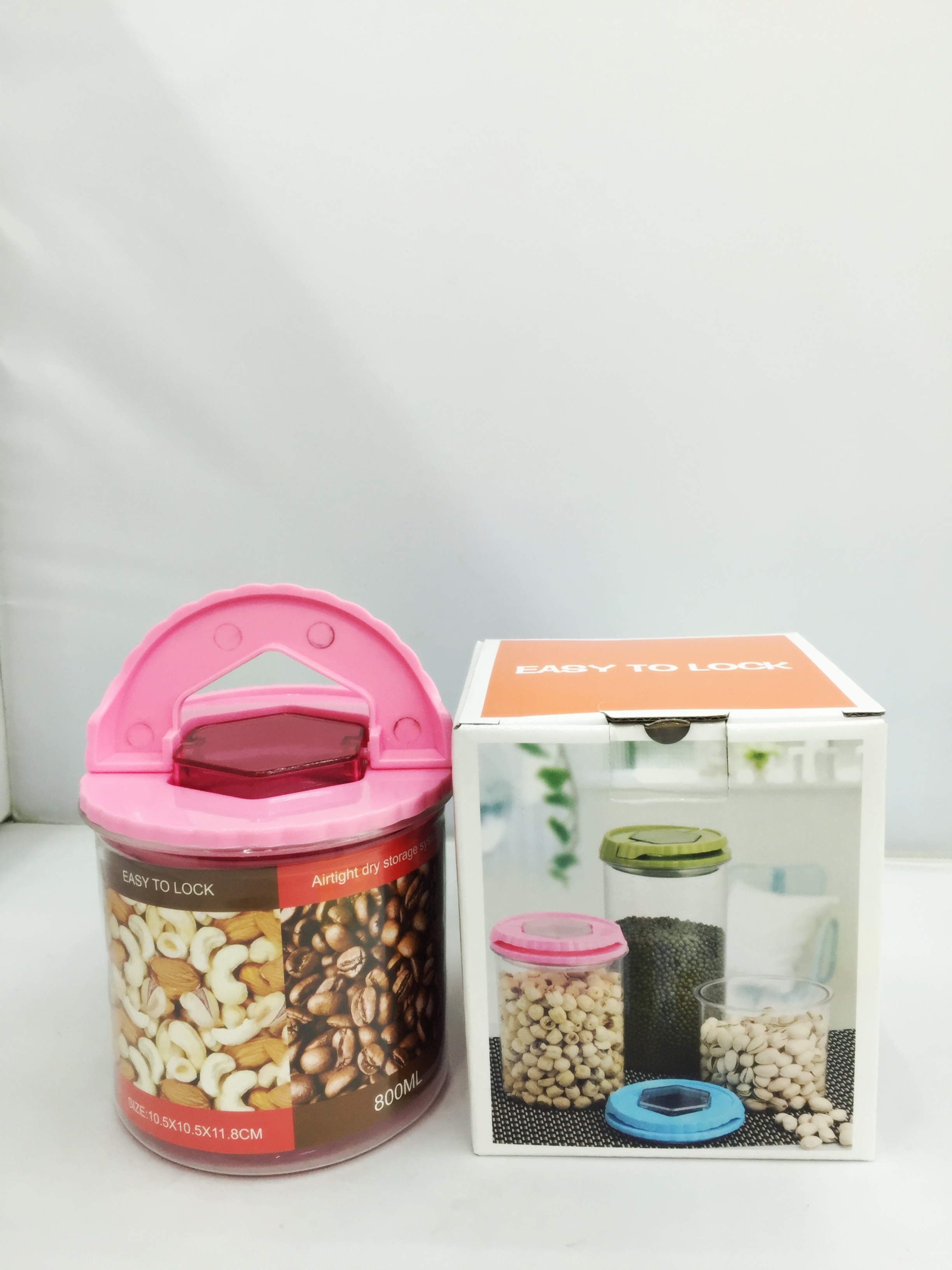 New Sealed Jar Plastic Easy Button Jar Candy Storage Jar 800Ml 13-1537 Application Scenario