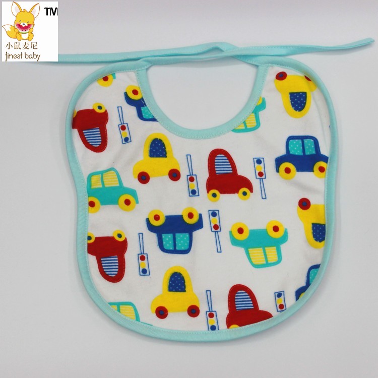 Saliva towel cotton bib for newborns All cotton waterproof bib for babies lace-up bib