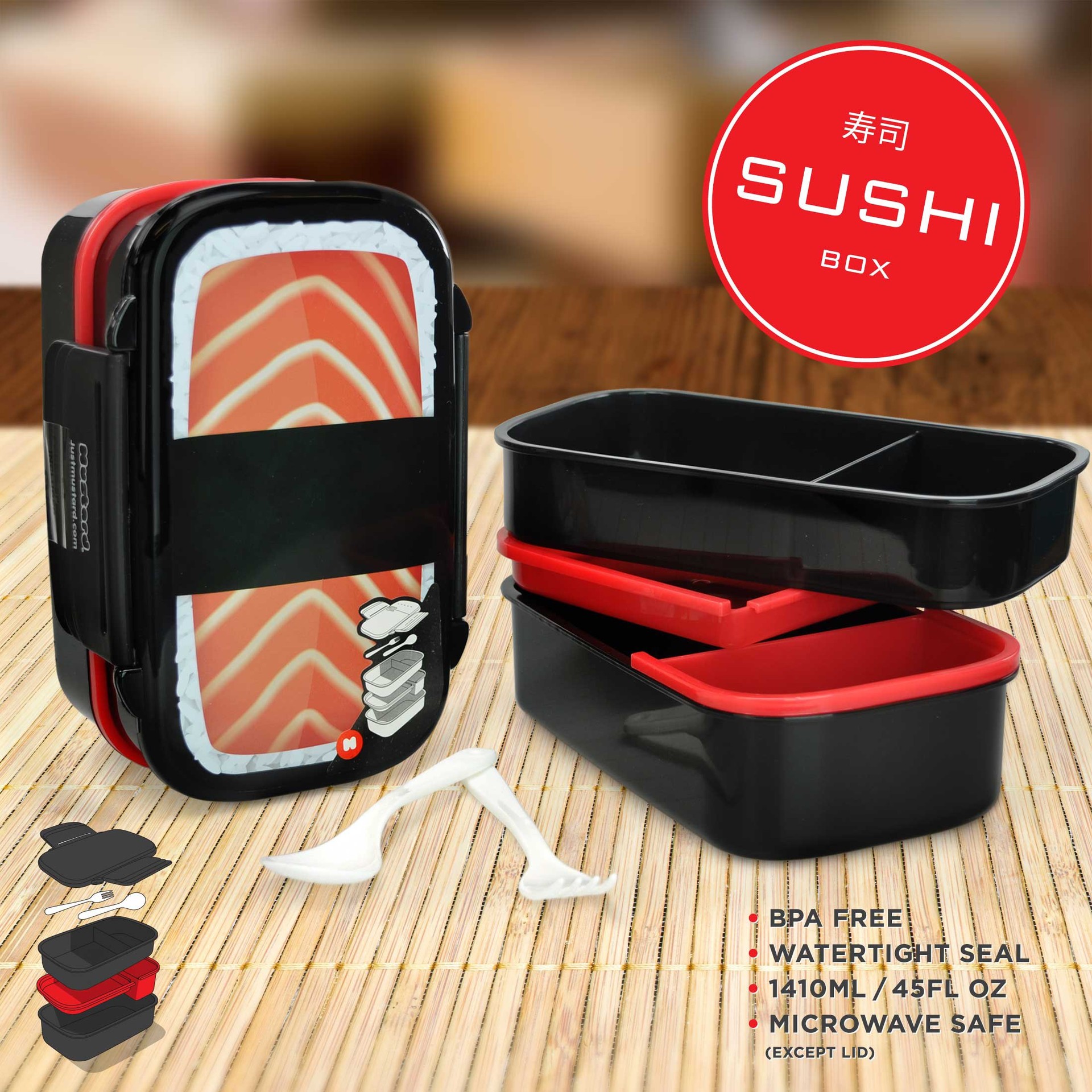 Meat slice bento box Crisper refrigerator pattern Double size bento box lunch box