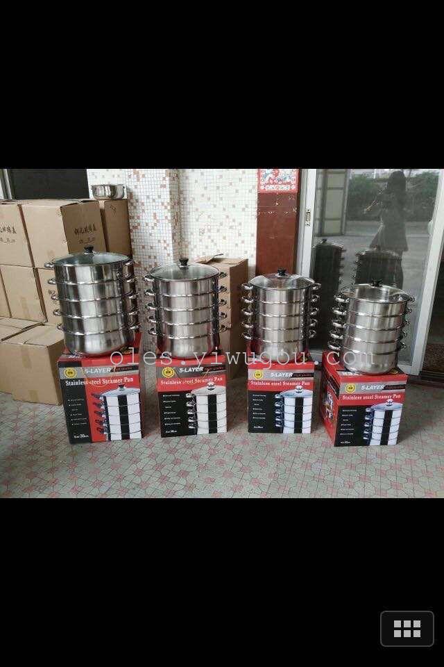 不锈钢蒸锅，不锈钢汤蒸锅，不锈钢礼品锅，不锈钢5层蒸锅产品图