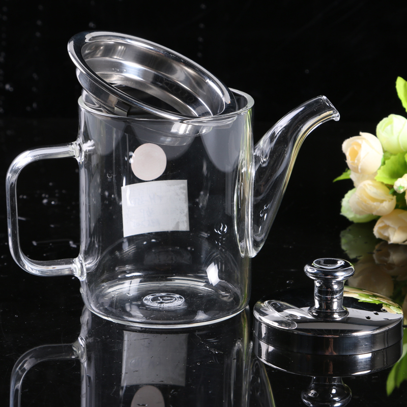 Direct Fire Glass Transparent Teapot Pyrex Glass With Inner Filter Tea Set Th-350 Specification drawing