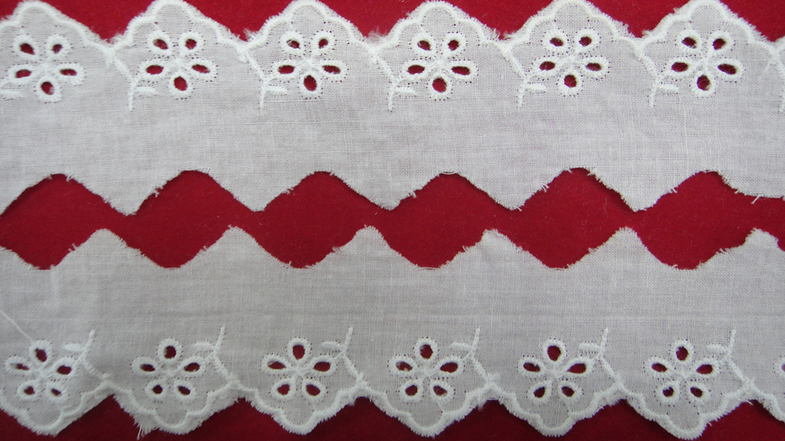 Tela de algodón algodón bordado encaje DIY tela artesanal ropa textil hogar Application Scenario