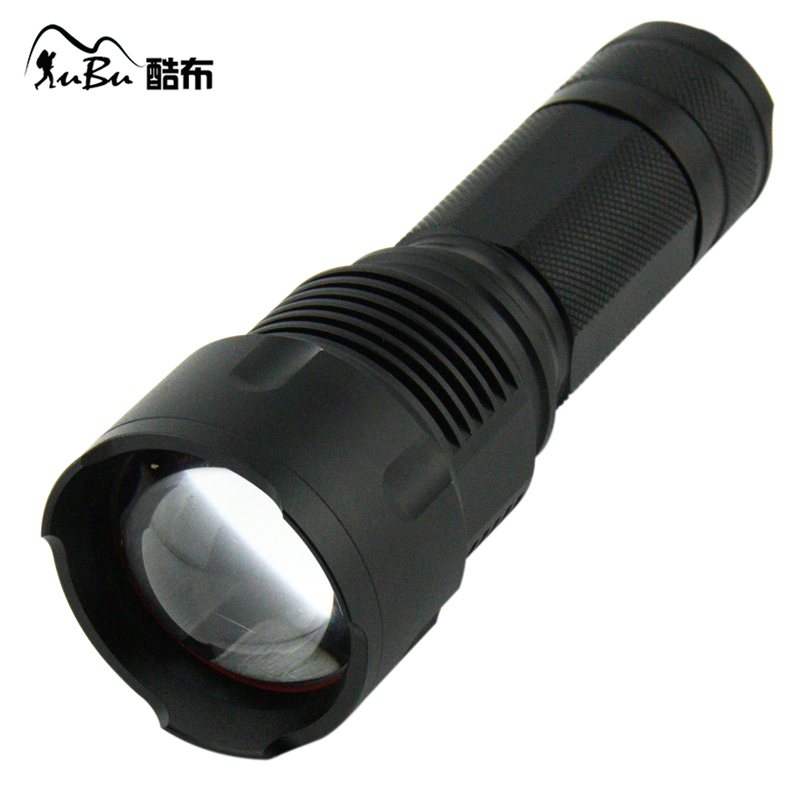 野营探险led伸缩调焦夜间防身家用大功率T6强光手电筒