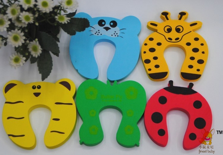 儿童卡通动物造型安全门卡门挡 门夹/安全用品 宝宝防护 袋装