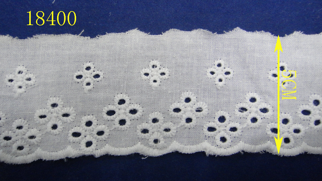 DIY handcrafted cotton fabric clothing and home textiles with pure cotton embroidery lace