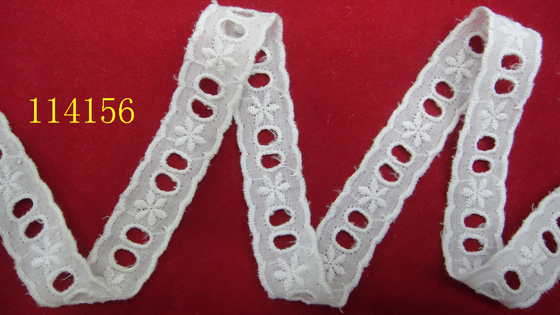 DIY handcrafted cotton fabric clothing and home textiles with pure cotton embroidery lace