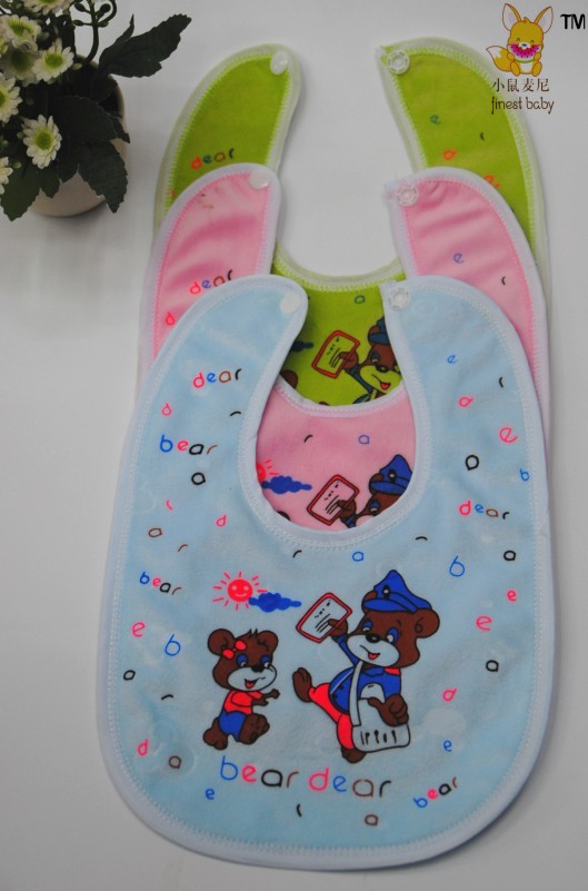 Baby bib Baby's waterproof saliva towel clasps baby's eating bib thumbnail