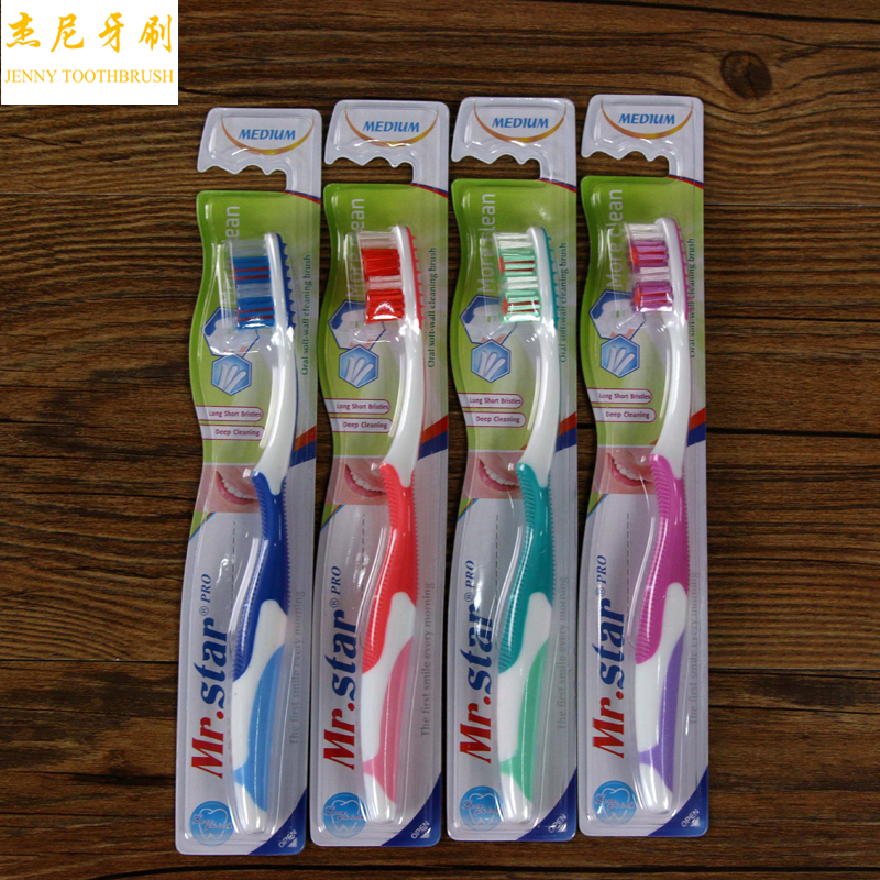 Crystal handle toothbrush cleanses gums and protects soft bristles