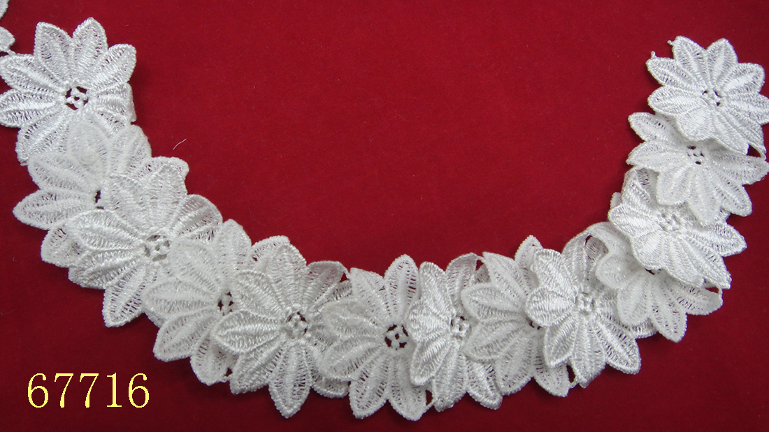 Lace accessories, lace clothing embroidery, water-soluble lace details Picture