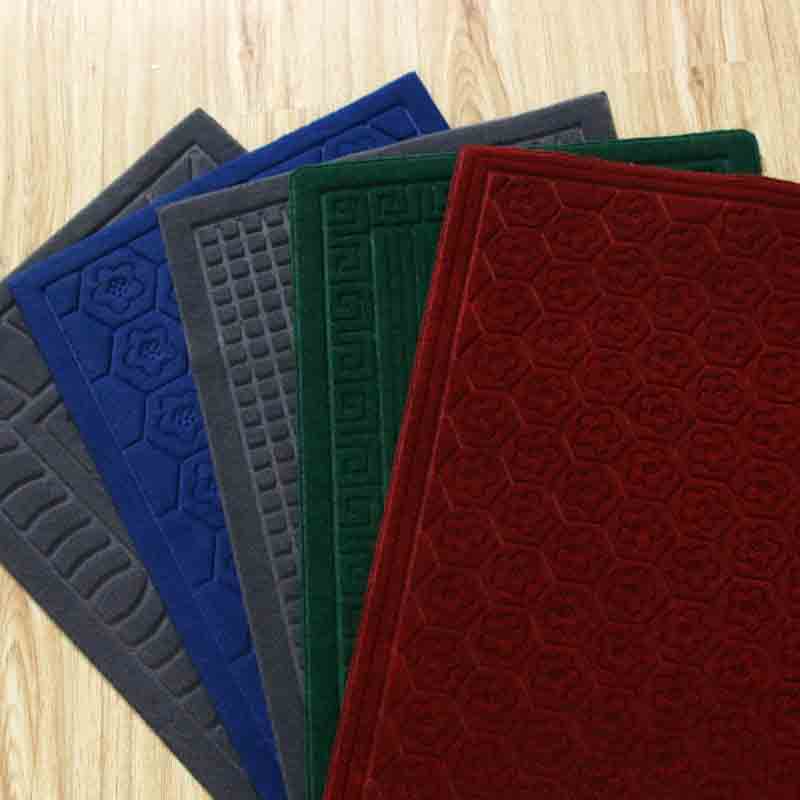 拉绒无边橡胶压花地垫 蹭脚垫 进门口垫子