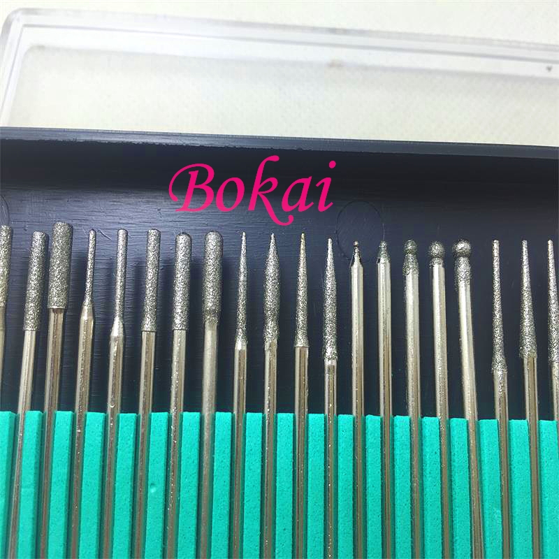 30只盒装迷你电磨电钻专用配件玉雕金刚石砂打磨头磨针磨棒产品图