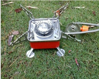 小方炉 户外野营四方炉头气炉 便携式掌心炉具,接管卡口四方炉