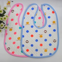 Baby bib Baby waterproof saliva towel button pure cotton bib