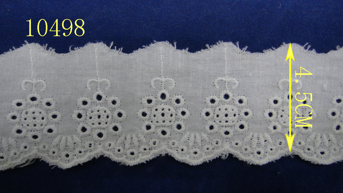 DIY handcrafted cotton fabric clothing and home textiles with pure cotton embroidery lace