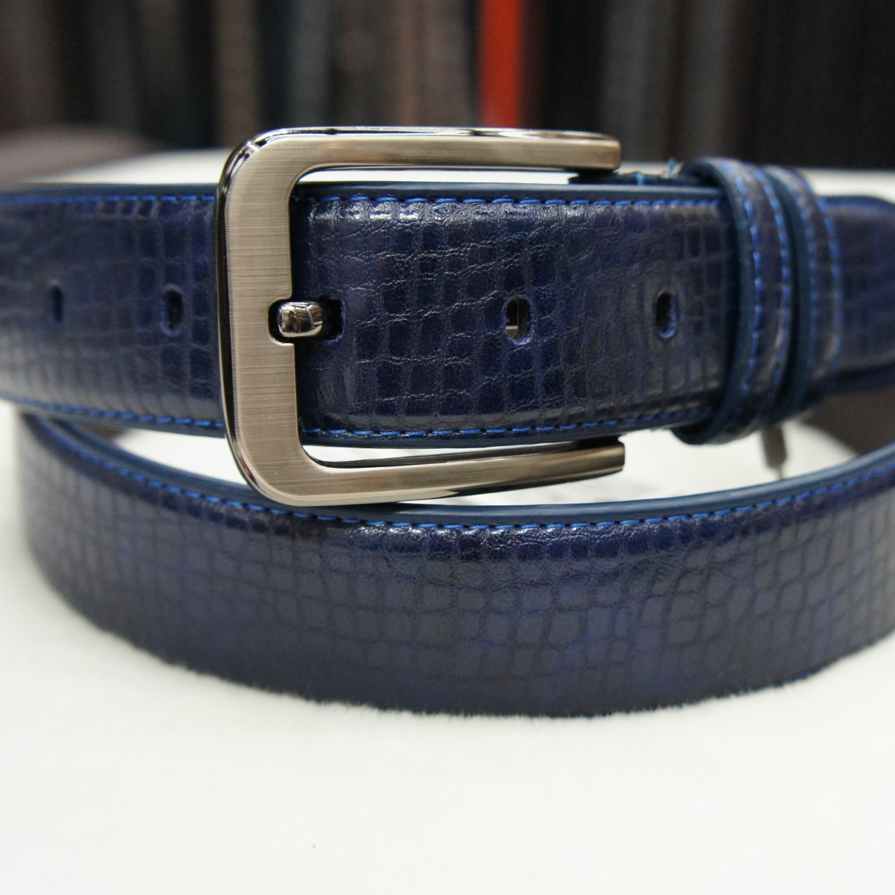 Men's belt leather abrasive leather deanlu