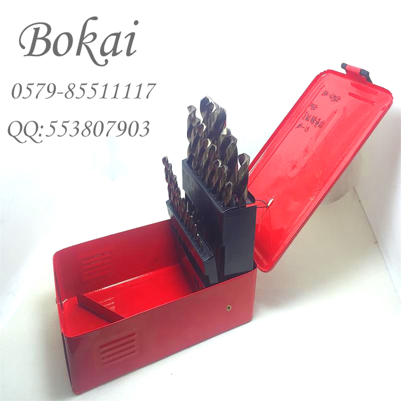 M35 straight shank twist drill bits with cobalt HSS set 25PCS twist drill bits 1-13mm