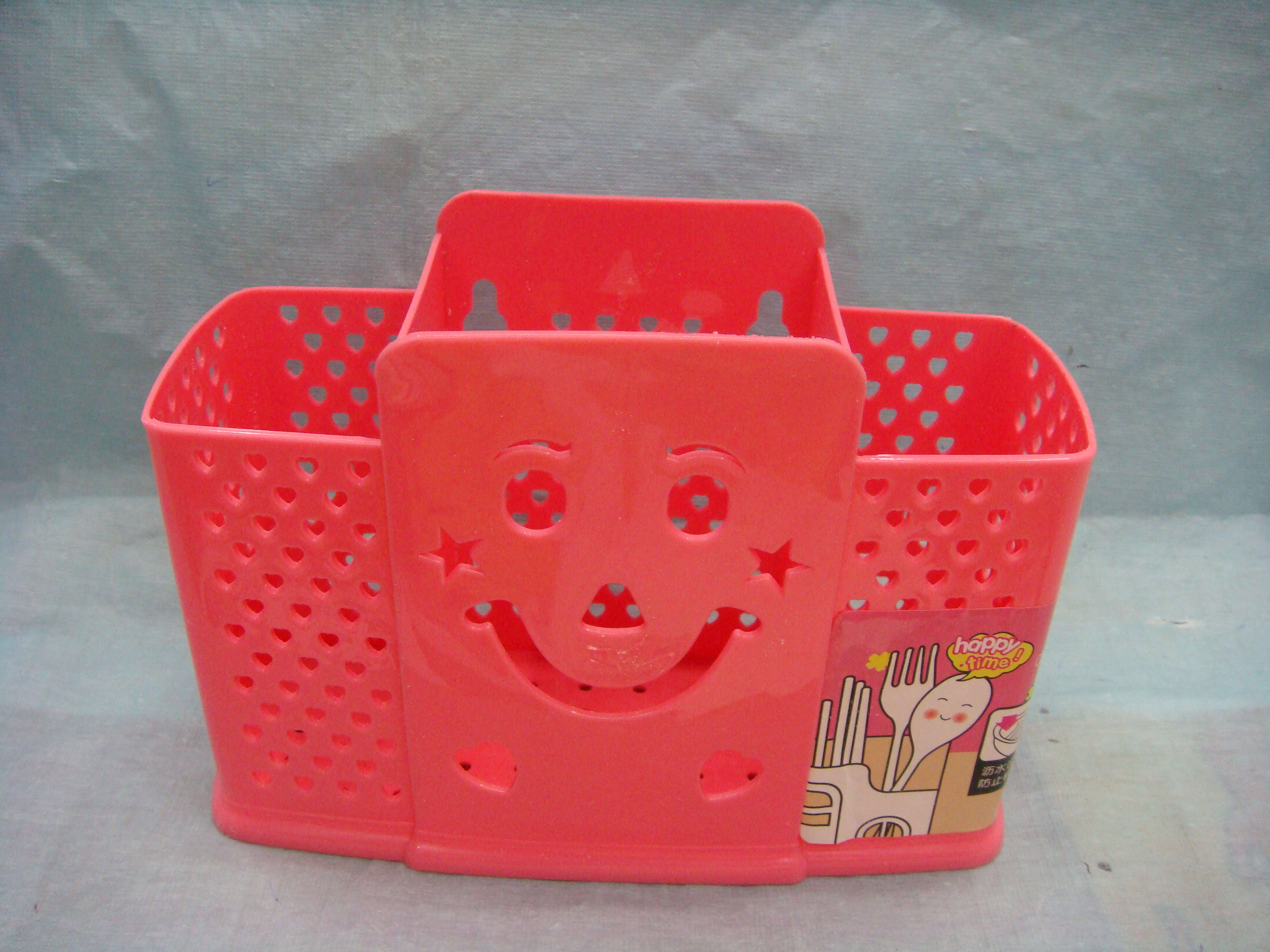 Chopsticks container with three smiling faces is wholesale of Yiwu Yonggao Small commodities details Picture