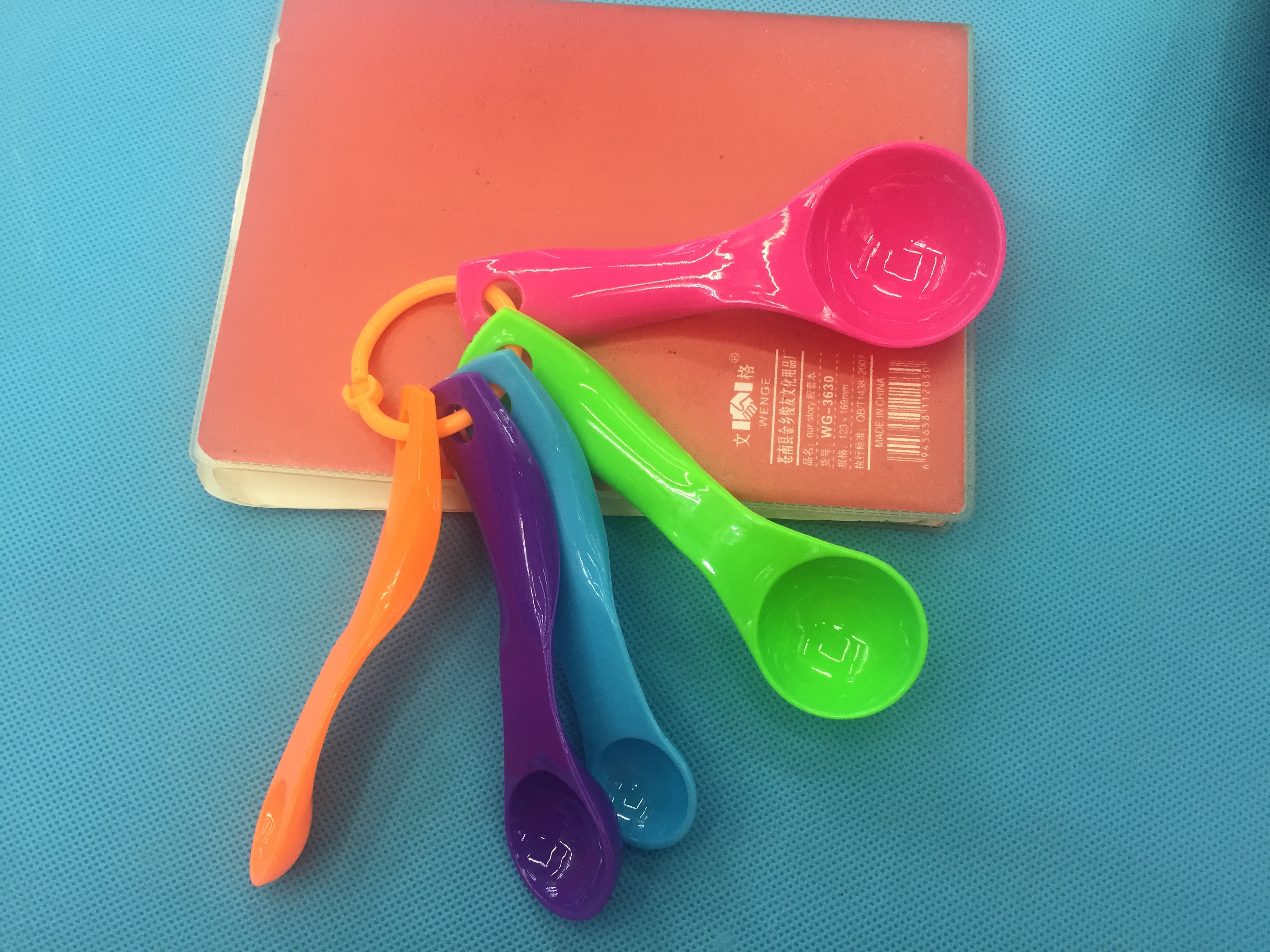量勺彩色小量匙5件套小量勺加厚带环扣大小号厨房用品